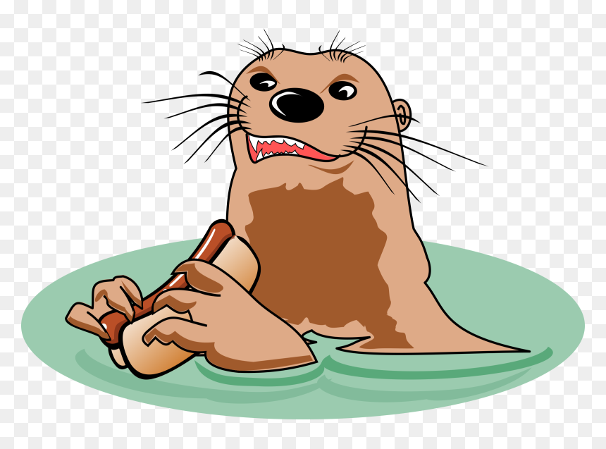 Otter Hot Dog , Png Download - Illustration, Transparent Png - otter png