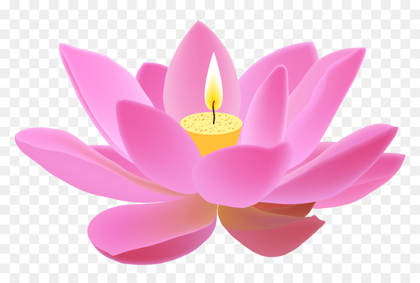 Lotus Free Png Clip - Diya Png Image Hd, Transparent Png - birthday candles png