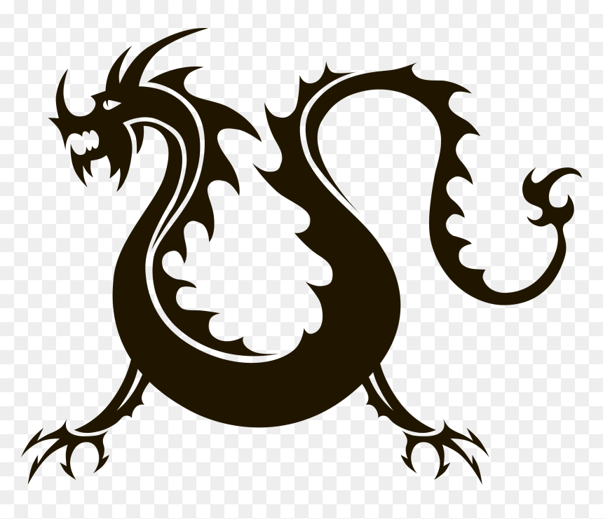 Transparent Chinese Clipart, HD Png Download - dragon silhouette png