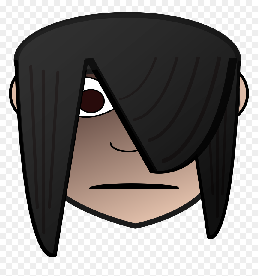 Emo Girl Head Light Clip Arts - Emo Clipart, HD Png Download - emo hair png