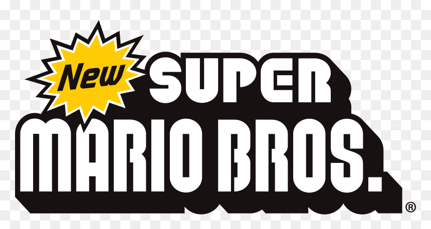 New Super Mario Bros Logo Png Transparent - Mario Bros Logo Png, Png Download - super smash bros logo png