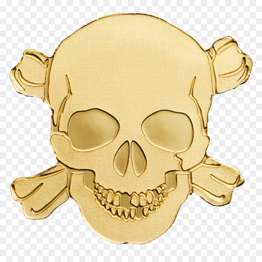 Pirate Skull Png Transparent Image - Gold Coin, Png Download - transparent skull png