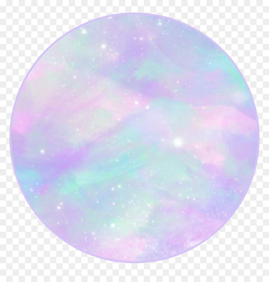 Download Pastel Galaxy Sticker Circle Transparent - Lamparas De Techo, HD Png Download - galaxy png transparent