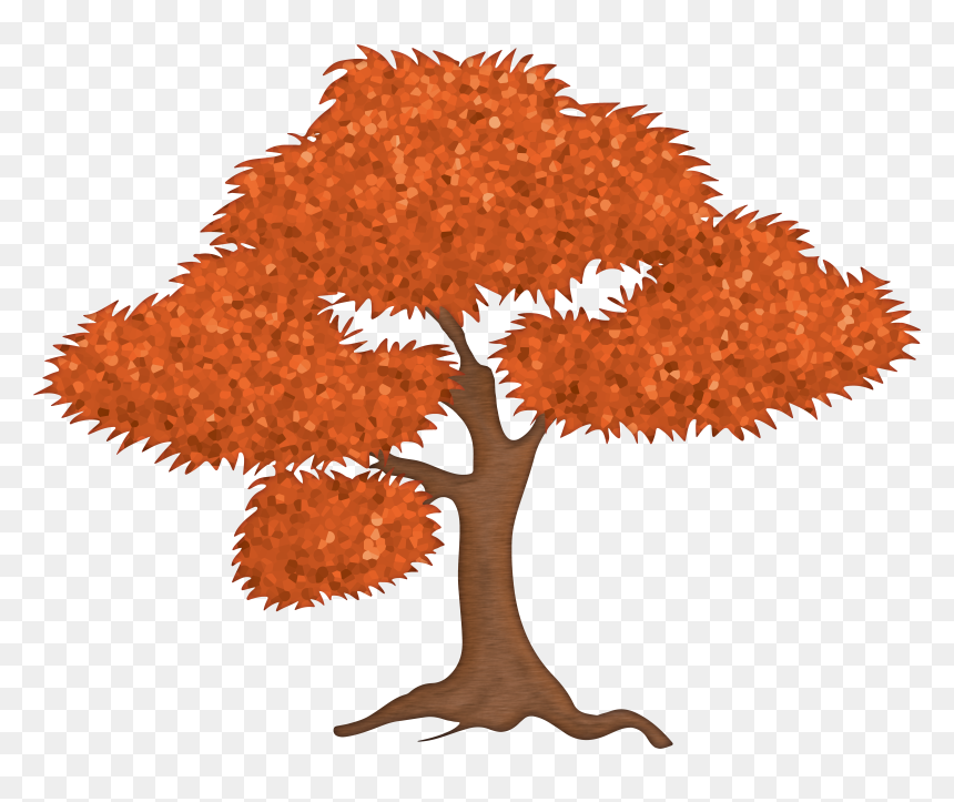 Orange Tree Png Clipart, Transparent Png - tree trunk png