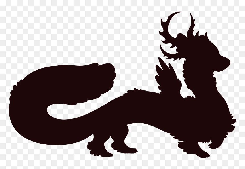 Silhouette Long Dragon Clipart , Png Download - Illustration, Transparent Png - dragon silhouette png