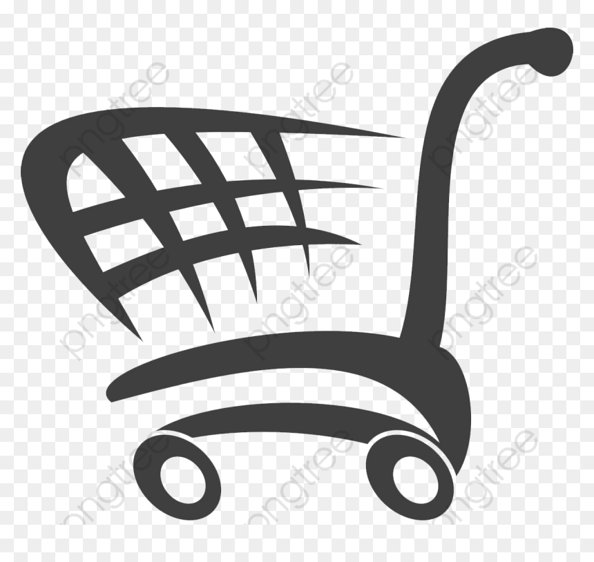 Shopping Cart Clipart Cartoon - Shopping Cart Clipart, HD Png Download - cart logo png