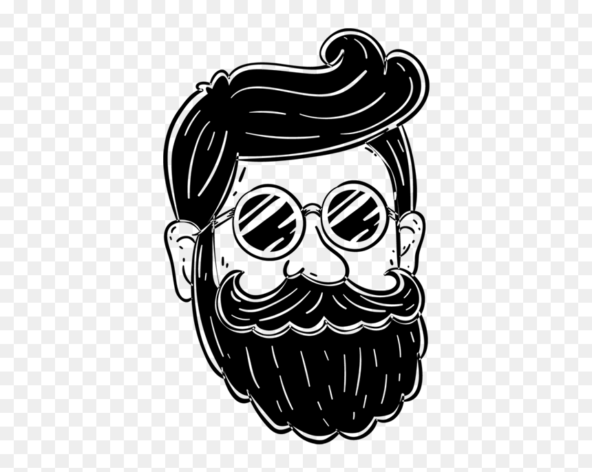 No Shave November Cartoon, HD Png Download - goatee png