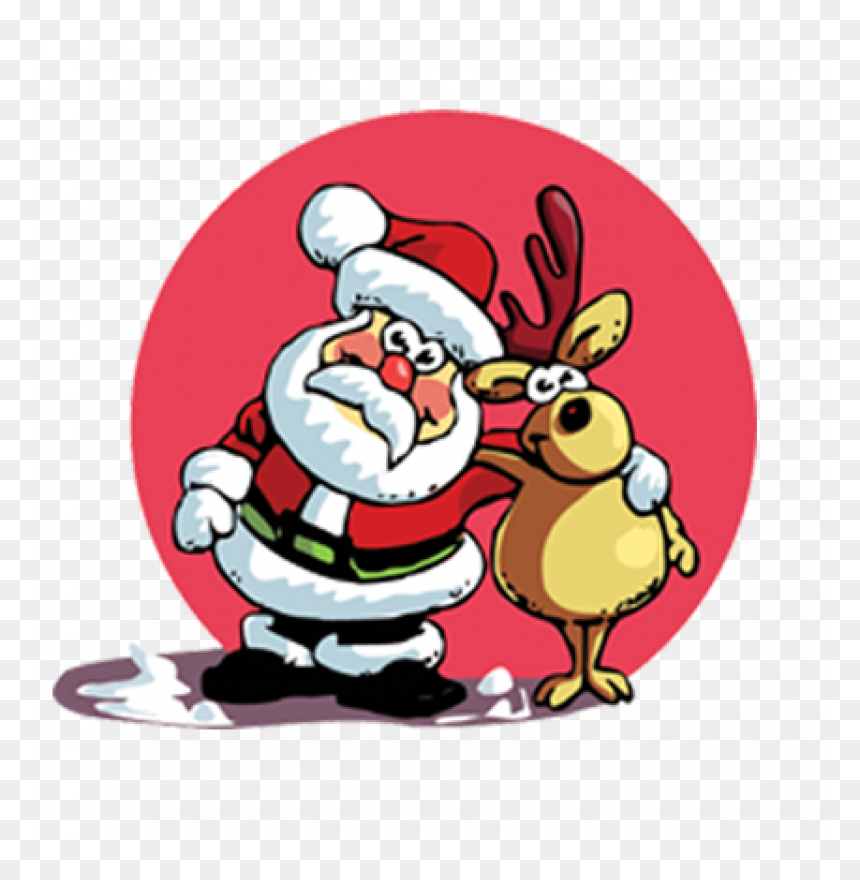 Transparent Rudolph Png - Cartoon Santa Cute Christmas, Png Download - rudolph png