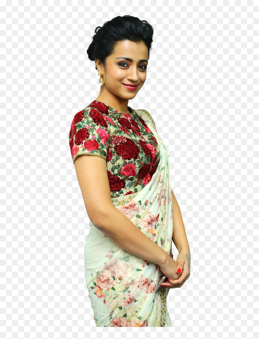Trisha Images Png, Transparent Png - saree model png