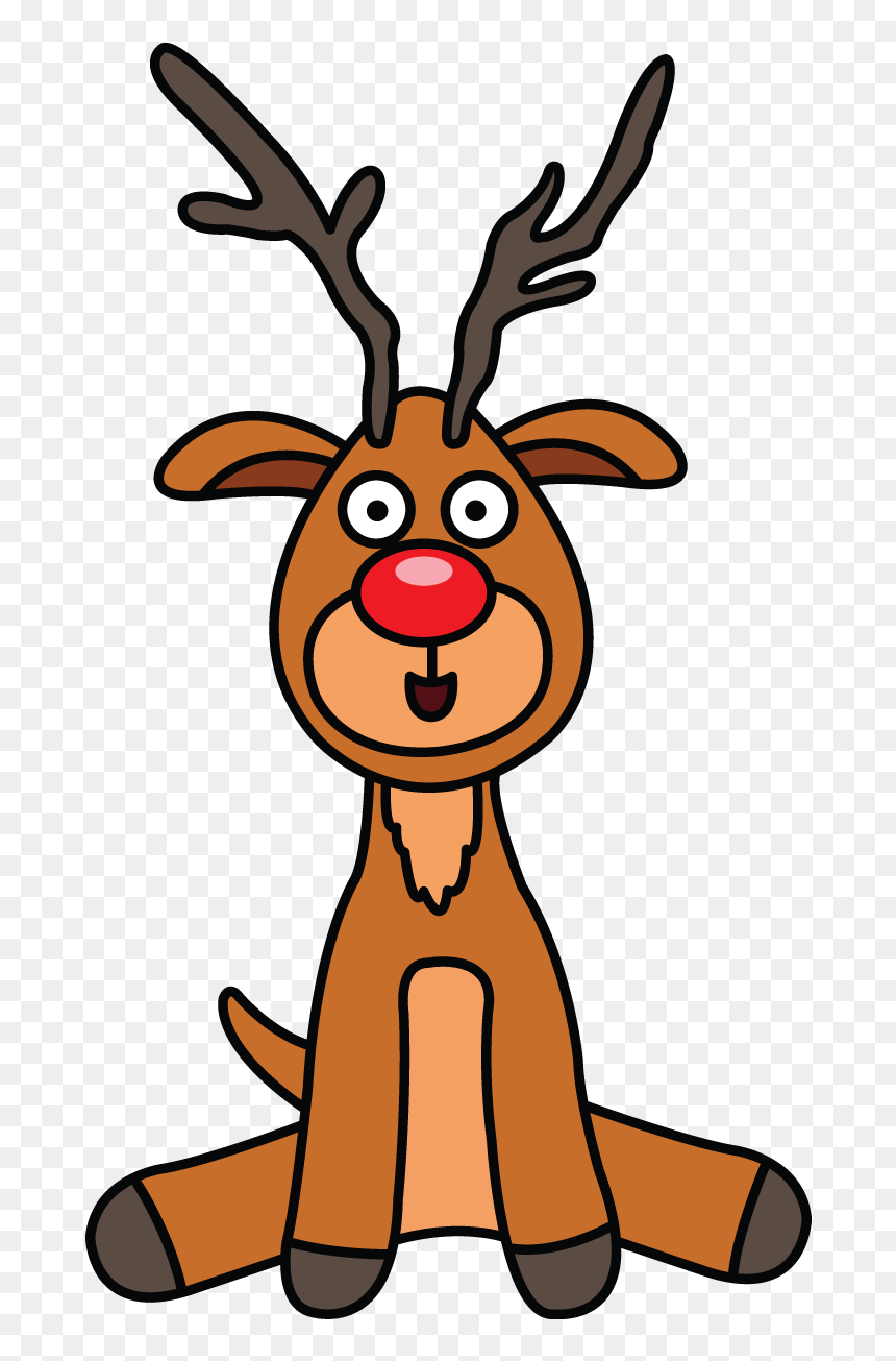 Cute Rudolph The Red Nose Raindreer Http - Christmas Rudolph Drawing, HD Png Download - rudolph png