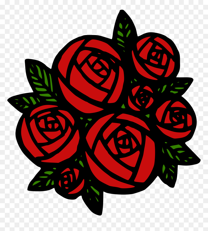 Bunch Of Red Roses Clip Arts - Red Rose Png Art, Transparent Png - rose bunch png