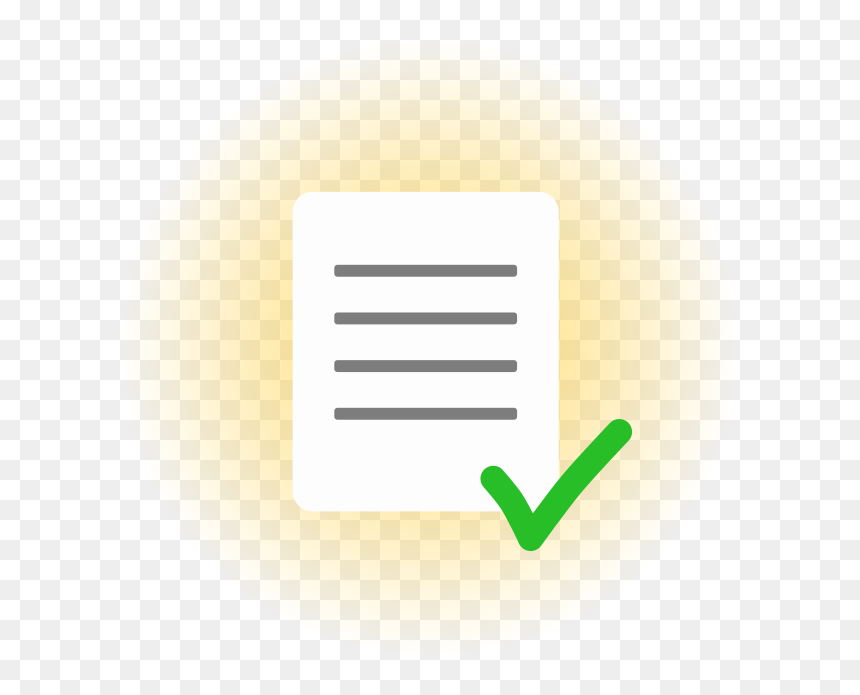 Icon Of A Document Template, And A Big Green Checkmark, - Illustration, HD Png Download - green checkmark png