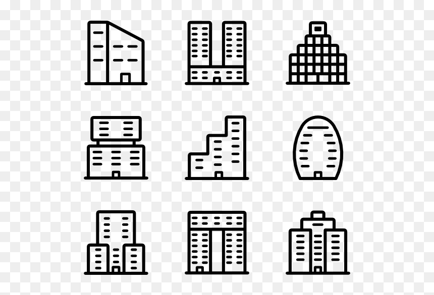 Vector Buildings Head Office - Pixel Icon Gallery Png, Transparent Png - building vector icon png