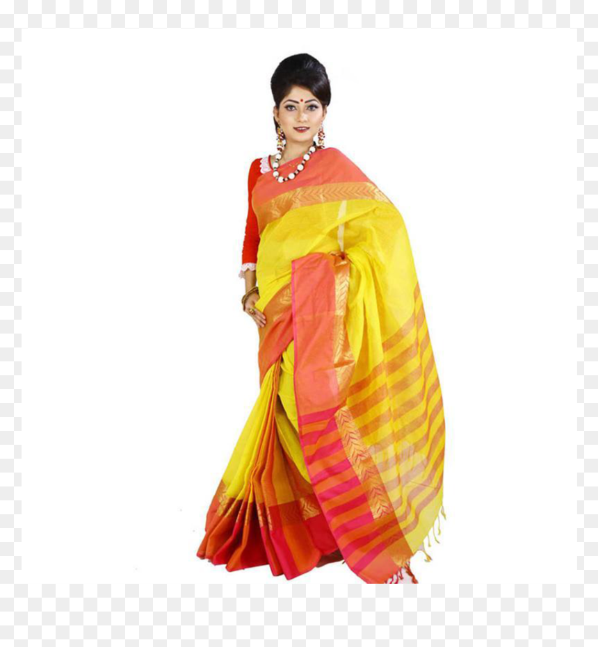 Thumb - Sari, HD Png Download - saree model png