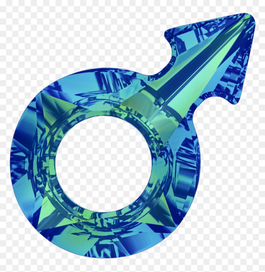 Swarovski 4878 Male Symbol Fancy Stone 30x19mm Crystal - Circle, HD Png Download - male symbol png