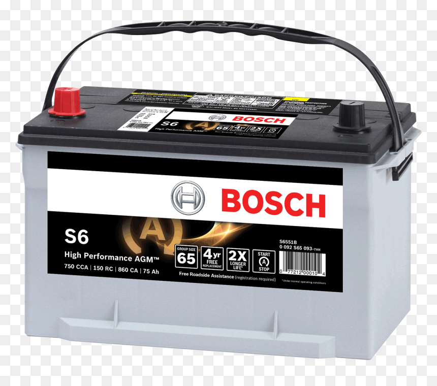 Car Battery Png - Bosch S6 Battery, Transparent Png - mobile battery png