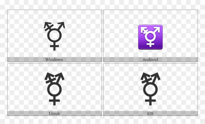 Male With Stroke And Male And Female Sign On Various - Emblem, HD Png Download - male symbol png