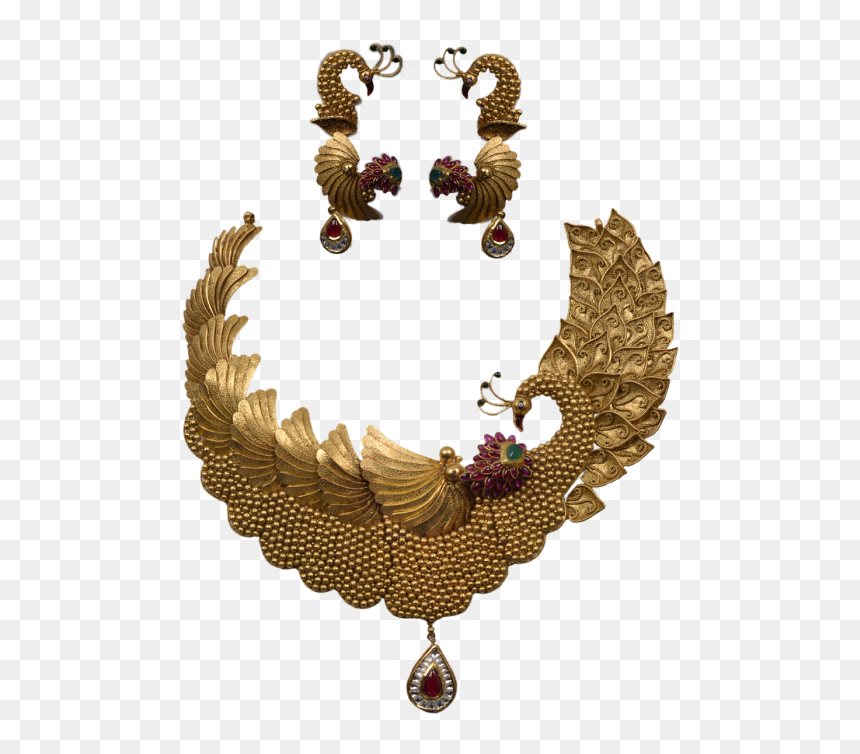 The South Indian Bridal Jewellery Is Typically Pure - Wedding Heavy Jewelry, HD Png Download - indian jewellery png