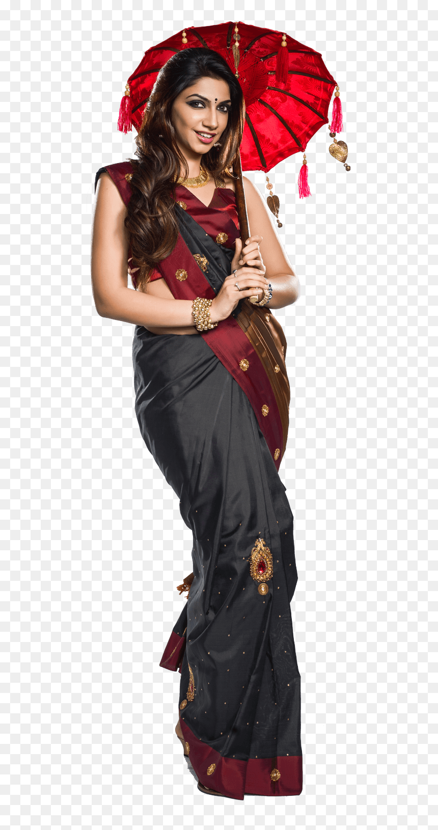 Photo Shoot, HD Png Download - saree model png