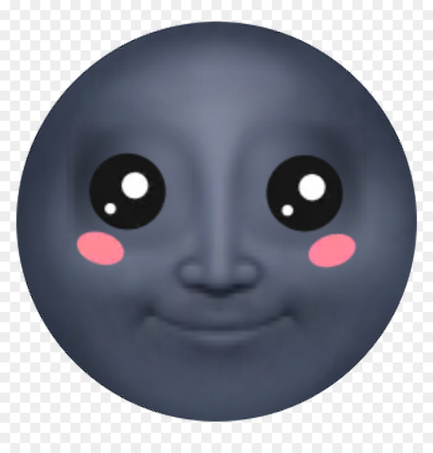 Kawaii Moon Emoji - Cartoon, HD Png Download - moon emoji png