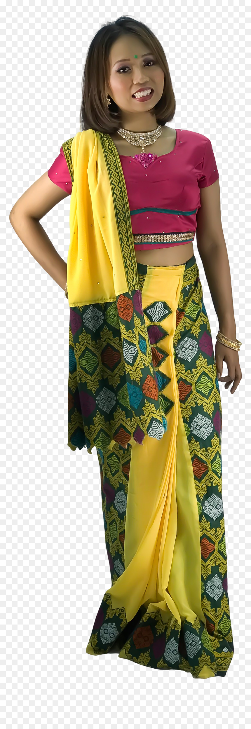 Silk, HD Png Download - saree model png