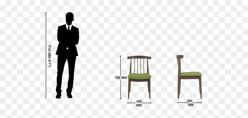 Chair, HD Png Download - person sitting in chair back view png
