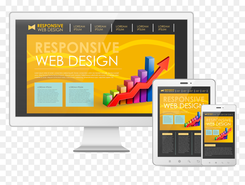 Responsive Website Design Sample - Smartphone, HD Png Download - responsive website png