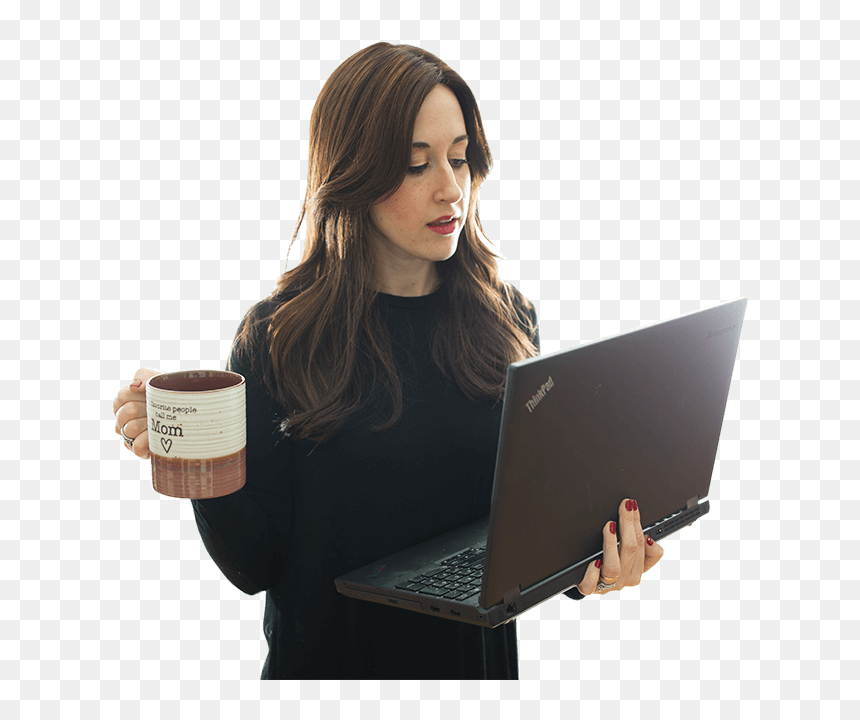 Output Device, HD Png Download - girl with laptop png