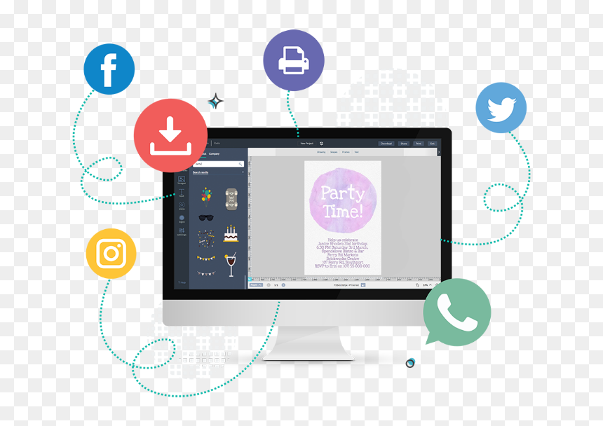 Online Invitation Maker - Whatsapp Icon, HD Png Download - invitation card png