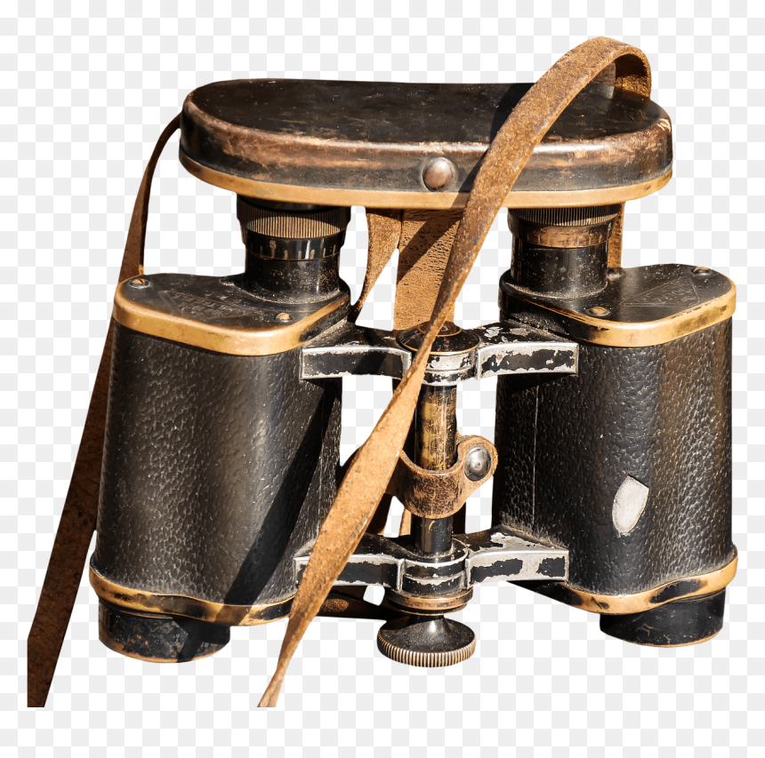 Very Old Binoculars Clip Arts - Old Fashioned Binoculars, HD Png Download - binoculars png