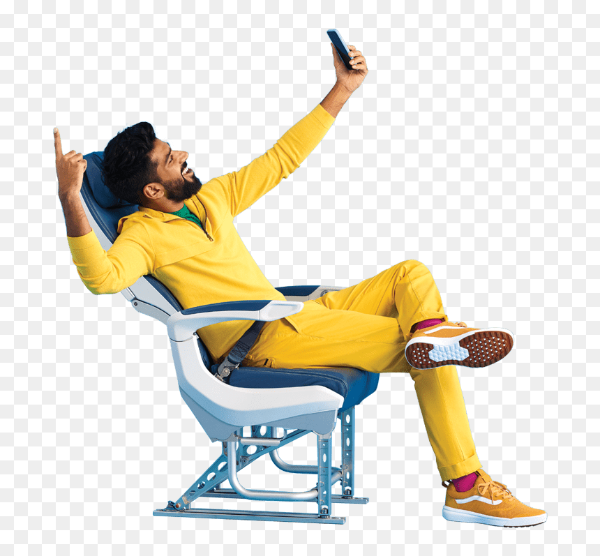 Seated Person - Sitting, HD Png Download - person sitting in chair back view png