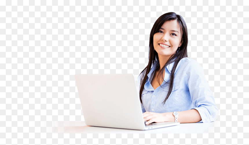Distance Education, HD Png Download - girl with laptop png