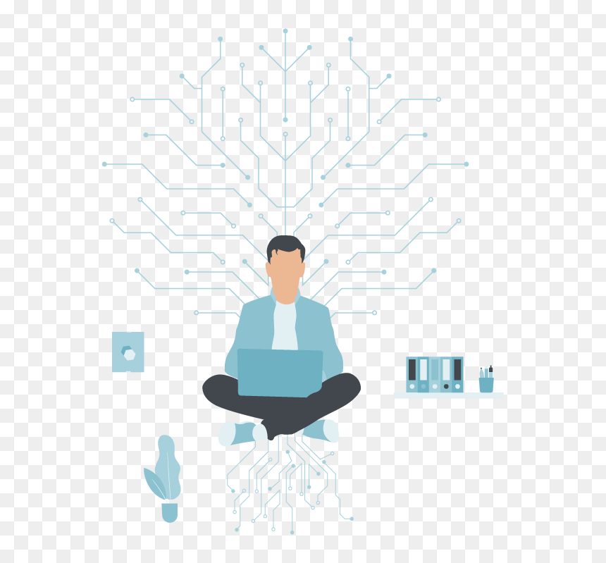 Sitting, HD Png Download - person sitting in chair back view png