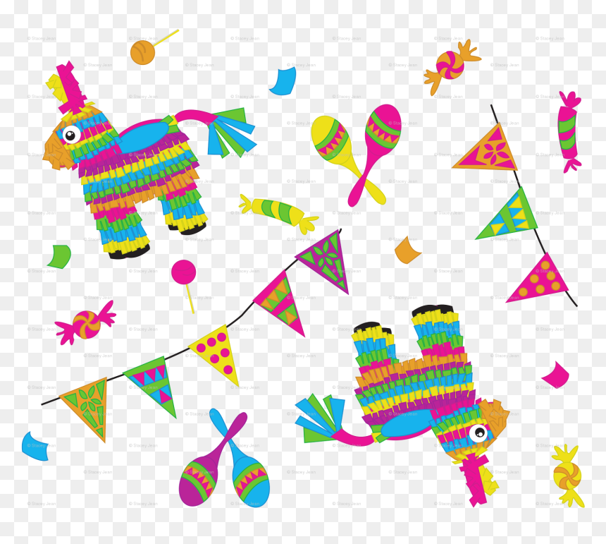 Confetti Clipart Trumpet, Confetti Trumpet Transparent - Piñata, HD Png Download - pinata png