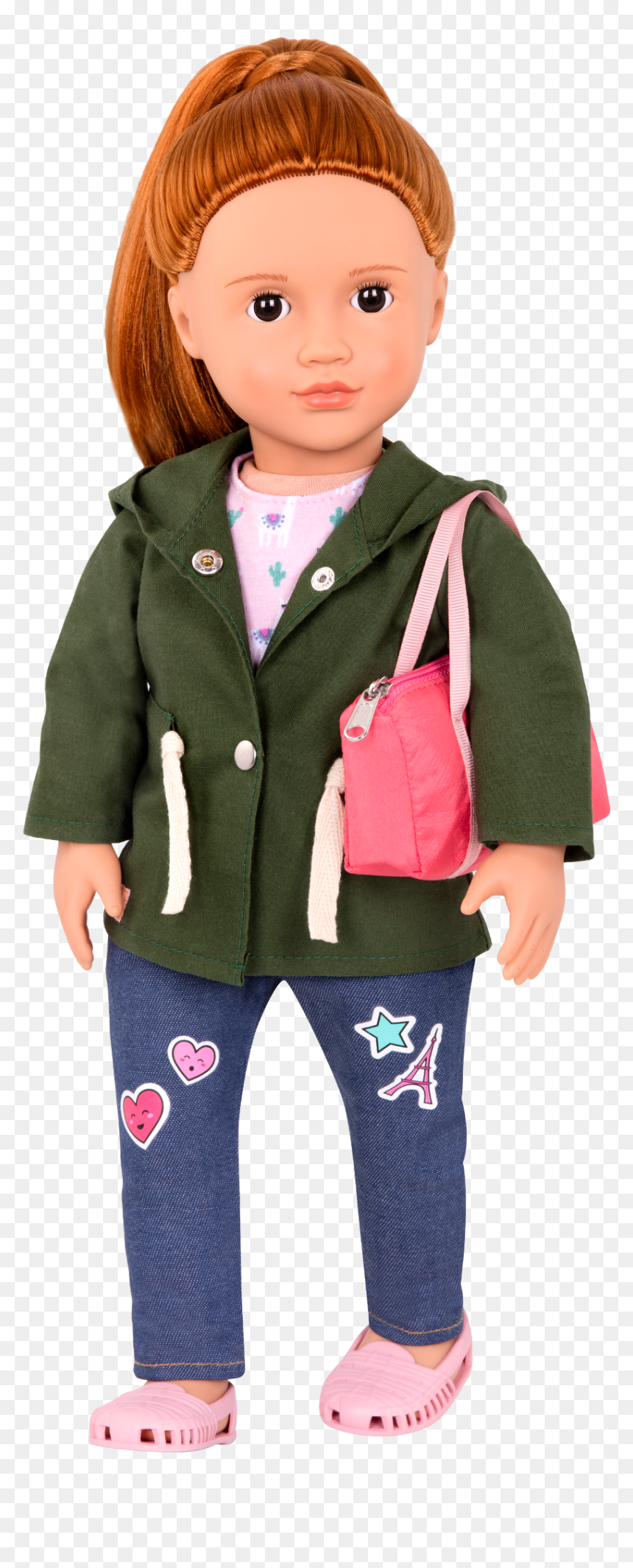 Brice Wearing Alpaca Your Bags Outfit With Purse Over - Our Generation Dolls Brice, HD Png Download - alpaca png