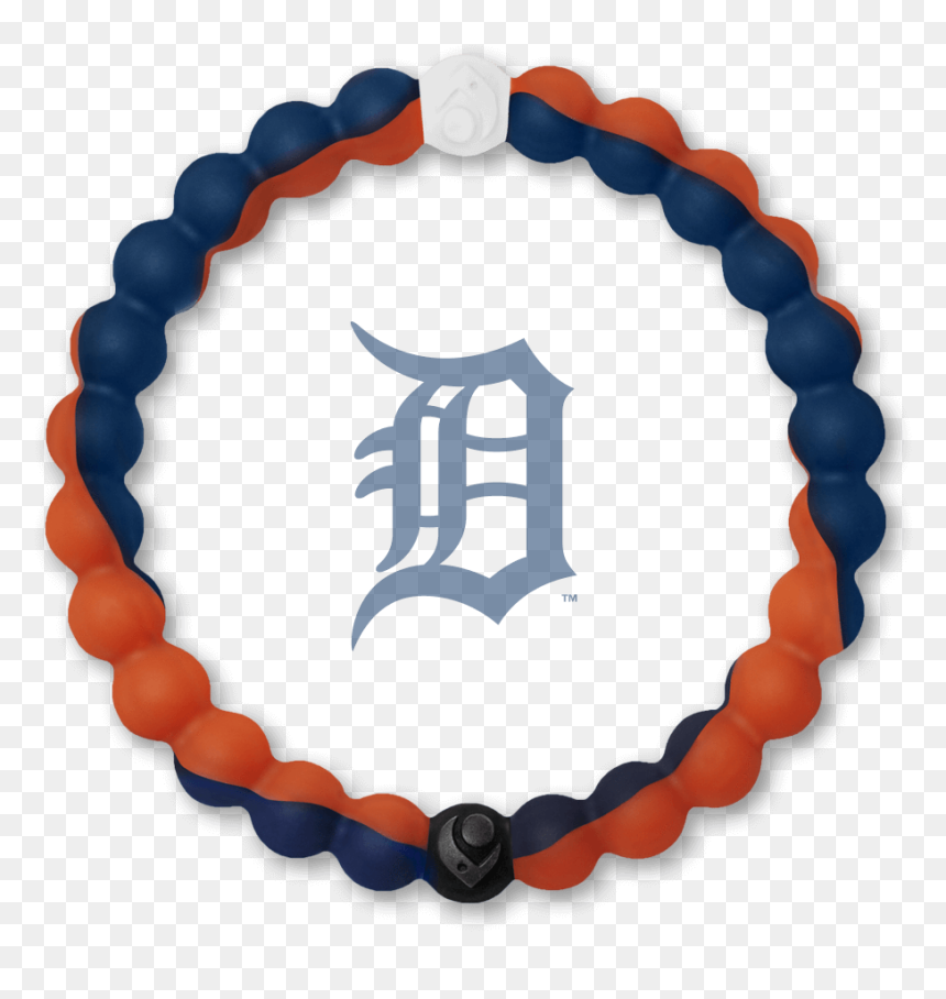 Orange And Navy Blue Silicone Beaded Bracelet With - Detroit Tigers, HD Png Download - detroit tigers logo png