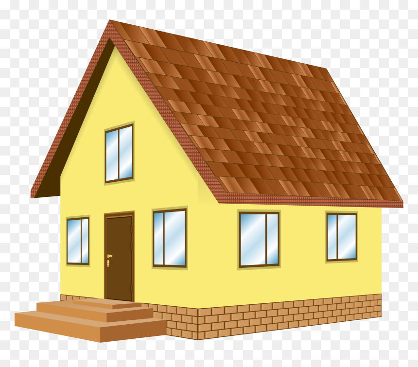 House Yellow Png Clip Art, Transparent Png - houses png