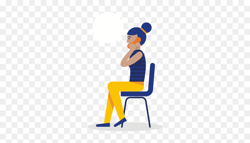 Sitting, HD Png Download - person sitting in chair back view png
