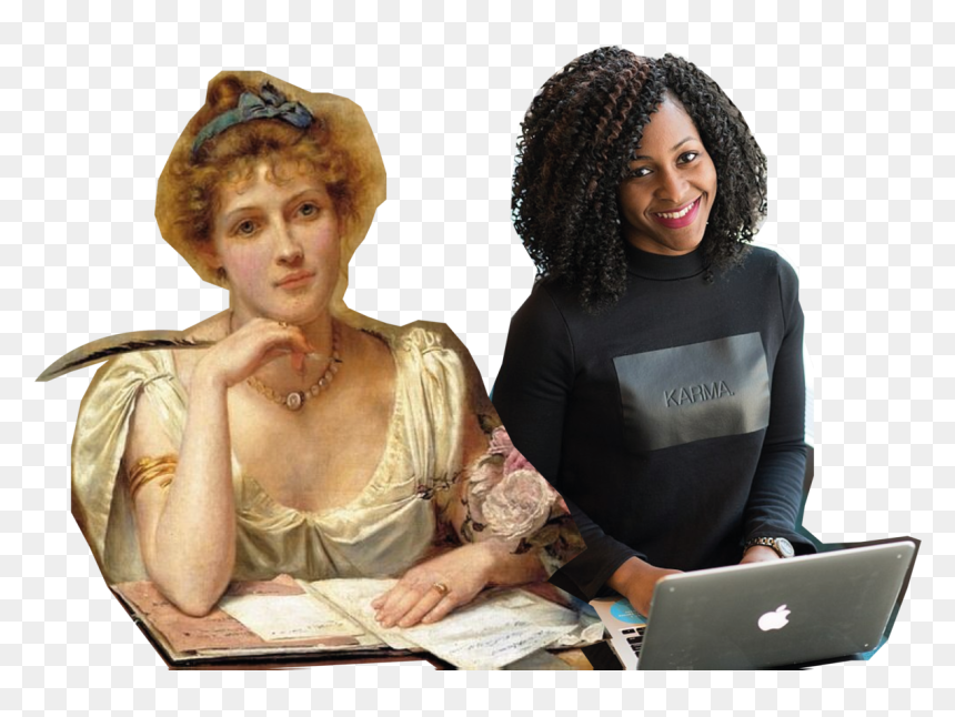 File - Workshopwikipediawoman - Tatiana Letter Onegin Illustration, HD Png Download - girl with laptop png