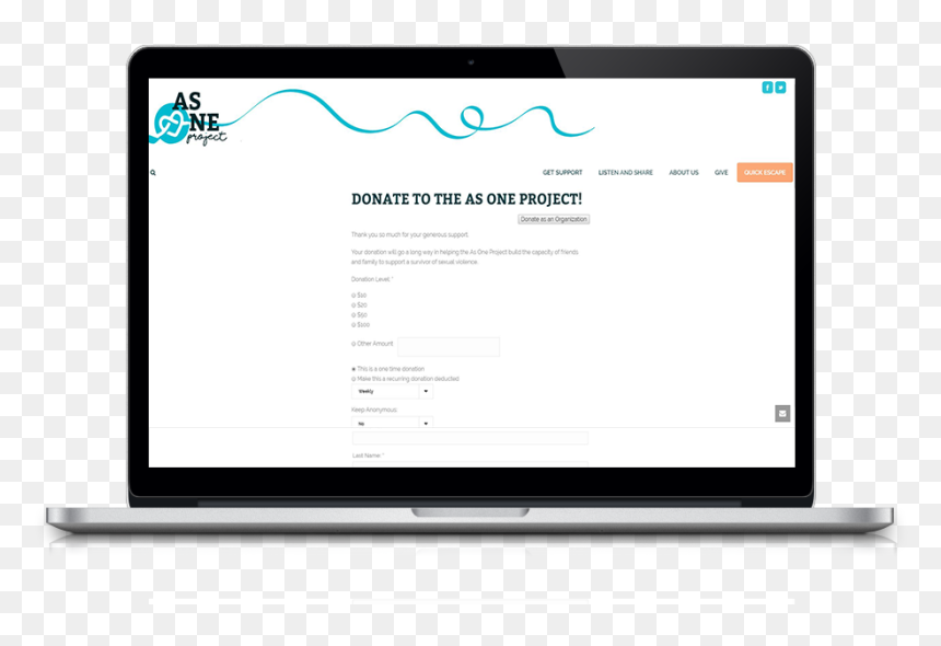 Nonprofit Online Donation Forms - Flat Panel Display, HD Png Download - responsive website png