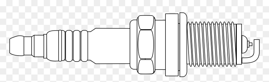 Spark-plug Clip Arts - Draw A Spark Plug, HD Png Download - plug png