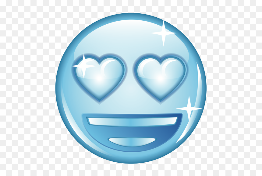 Smiley, HD Png Download - heart eye emoji png