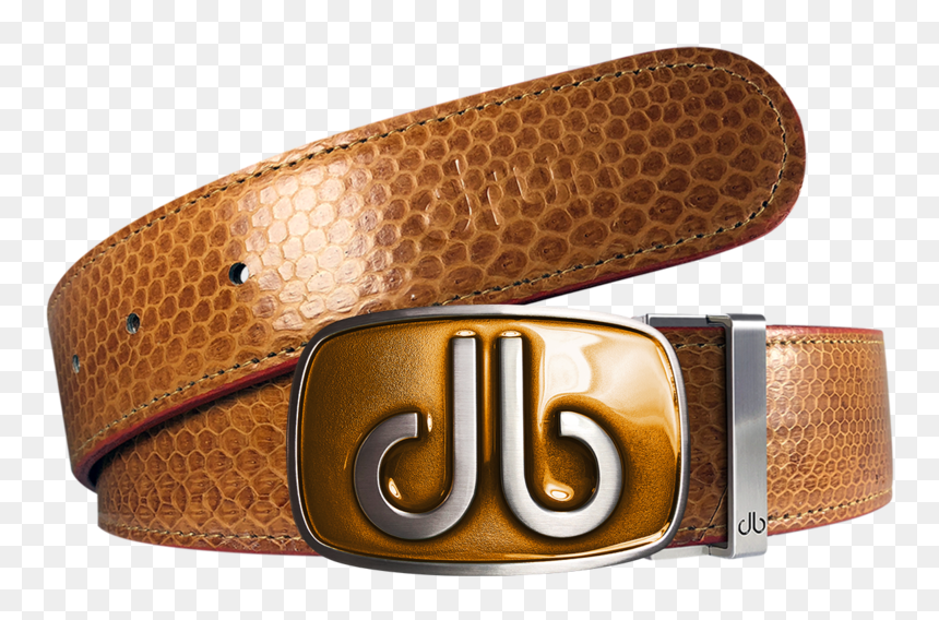 Brown Snakeskin Leather Belt With Buckle - Belt, HD Png Download - belt png