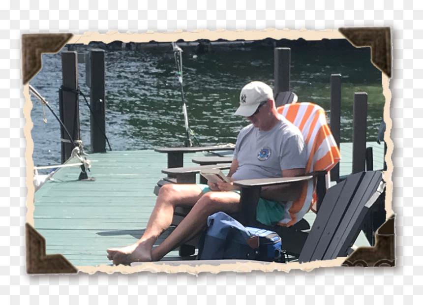 Waterfront-1 - Sitting, HD Png Download - person sitting in chair back view png