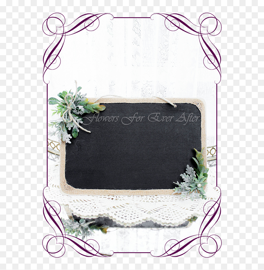 Silk Artificial Decorated Blackboard Chalk Board For - Baby Breath Roses Bridal Bouquet, HD Png Download - chalk board png