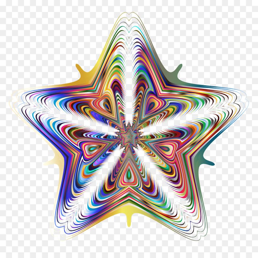 Star Line Art 5 No Background Clipart , Png Download - Fractal Art, Transparent Png - star .png