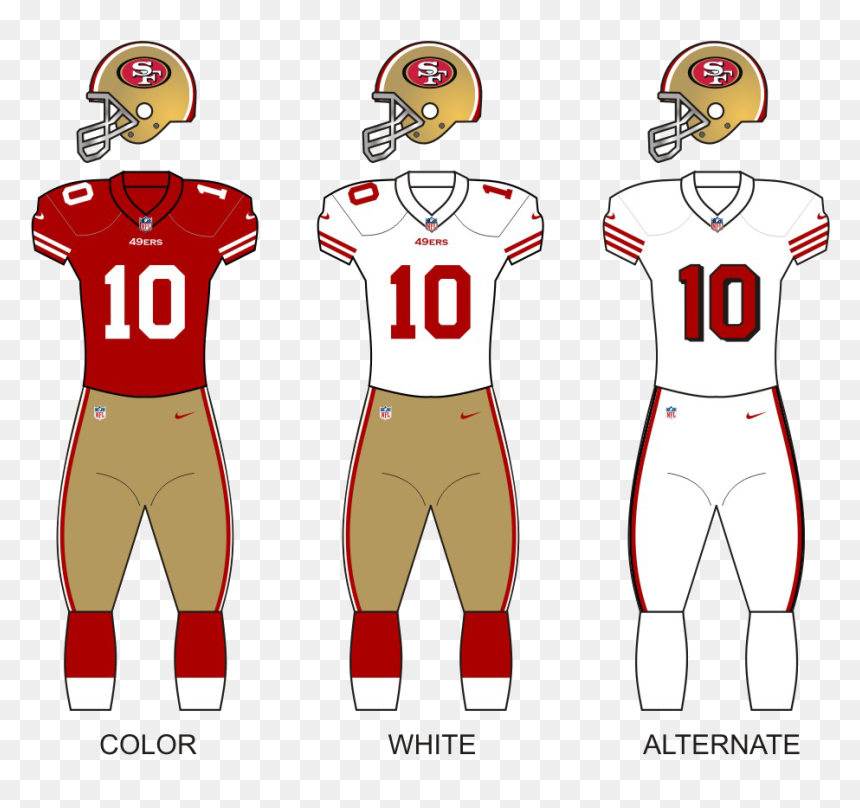 49ers Uniforms 18 - Green Bay Packers, HD Png Download - san francisco 49ers logo png