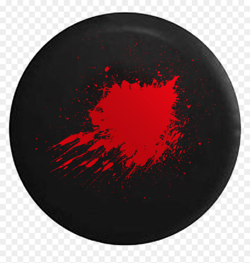 Zombie Bloody Splatter Smear Of Blood Jeep Camper Spare - Circle, HD Png Download - blood smear png