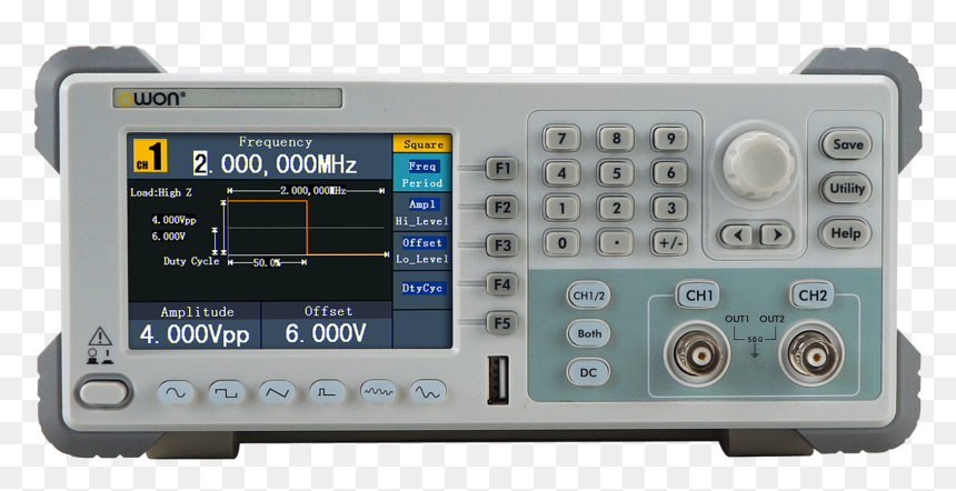 Owon Ag1012f 10mhz 2-ch Arbitrary Waveform Generator - Owon Ag1022f, HD Png Download - waveform png