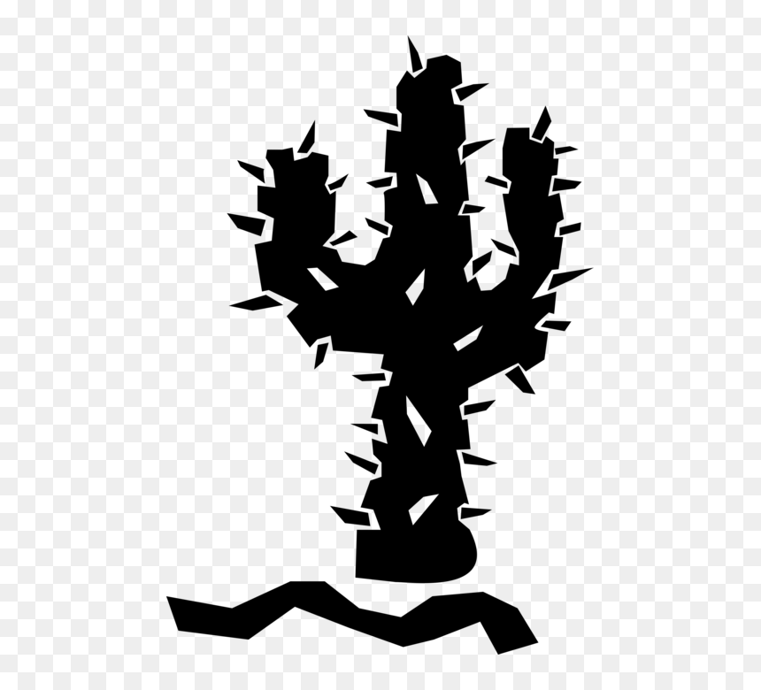 Vector Illustration Of Desert Vegetation Succulent - Tree, HD Png Download - vegetation png